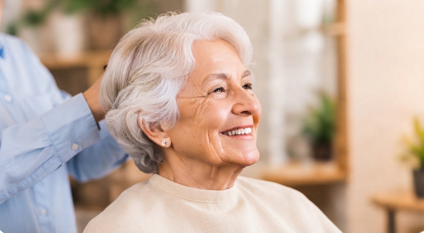 Servicio de peluquería para residentes en Hogar Tornasol